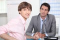 Man at a job interview Royalty Free Stock Photo