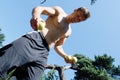 Man juggling with balls at the park