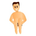 Man jump pool icon, cartoon style Royalty Free Stock Photo