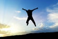 Man jump to sky Royalty Free Stock Photo