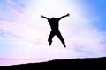 Man jump to sky Royalty Free Stock Photo