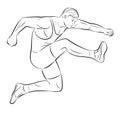 Man jump, vector illustration Royalty Free Stock Photo