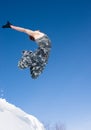 Man jumping off a cliff Royalty Free Stock Photo