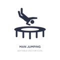 man jumping from a trampoline icon on white background. Simple element illustration from Sports concept Royalty Free Stock Photo