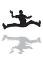 Man jumping in Water Silhouette