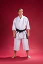 Man in karate kimono Royalty Free Stock Photo