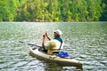 Man In Kayak Stopping To Take Photo Royalty Free Stock Photo