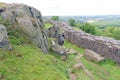 Historic Roman built stone wall