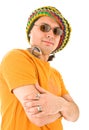 Man in knit hat Royalty Free Stock Photo