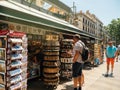 Man on the La Rambla in central Barcelona