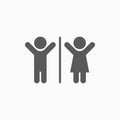 Man and lady, toilet icon, people, sex, restroom Royalty Free Stock Photo