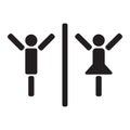 A man and a lady toilet icon sign