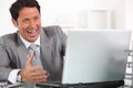 Man laughing hysterically Royalty Free Stock Photo