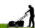 Man with lawn-mower