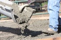 Man laying concrete