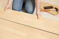 Man Laying Laminate Flooring Royalty Free Stock Photo