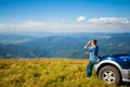 Men`s journey in the mountains