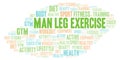 Man Leg Exercise word cloud Royalty Free Stock Photo