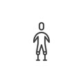 Man with Leg prosthetics line icon