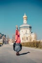 Man with legs up Royalty Free Stock Photo