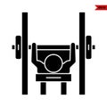 illustration of gym glyph icon