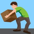 Man Lifting Box Royalty Free Stock Photo