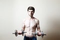 Man lifting dumbbell