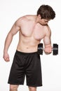 Man lifting a dumbbell Royalty Free Stock Photo