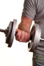 Man lifting dumbell Royalty Free Stock Photo