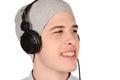 Man listening music. Royalty Free Stock Photo