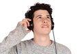 Man listening music. Royalty Free Stock Photo