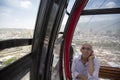 Man listening to his radio in aerial metro of Caracas