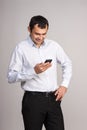 Man looking at mobile phone