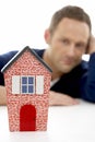 Man Looking At Model House Royalty Free Stock Photo