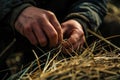 A man is looking for a needle in a haystack. Generative AI