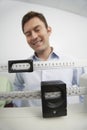 Man Looking At Weight Scale Royalty Free Stock Photo