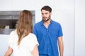 Man looking at wife while arguing Royalty Free Stock Photo