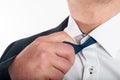 Man is loosening a tie Royalty Free Stock Photo