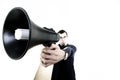 Man with loudspeaker Royalty Free Stock Photo