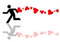 Man with love graphic