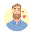 Face of man with beard Royalty Free Stock Photo