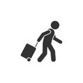 Man with luggage icon. Element of airport icon for mobile concept and web apps. Detailed Man with luggage icon can be used for web