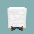 Man lying under paper stack Royalty Free Stock Photo