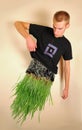 Man made of Grass Royalty Free Stock Photo