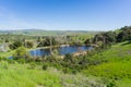 Man made pond on the hills of Santa Teresa park at a golf course, San Jose, south San Francisco bay area, California Royalty Free Stock Photo