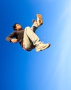 A man made a powerful high jump Royalty Free Stock Photo