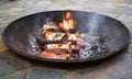 Garden Fire pit At Sunset Royalty Free Stock Photo