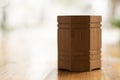 A man-make wooden holder Royalty Free Stock Photo