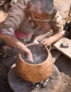Man making bowl