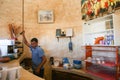 Man making coffee at Dar Ayed